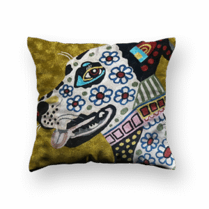 Floral Dalmatian Dog Cushion