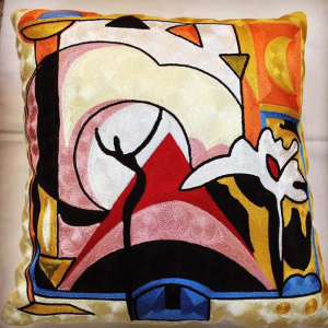 Abstract Geometric Art Cushion Cover – Bold Colorful Design